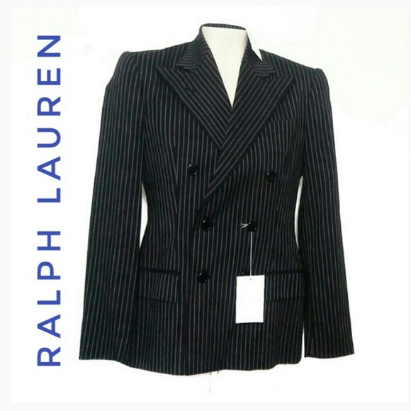Ralph Lauren Jackets & Blazers - RALPH Ralph Lauren Pinstripe Black Suit Jacket